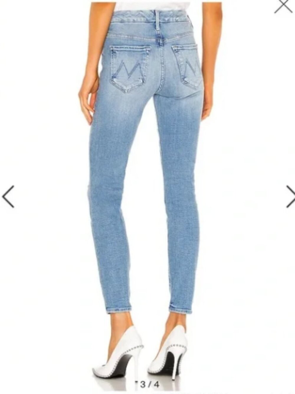 MOTHER The High Waisted Looker Distressed in Dropping Out Wash Jeans Size 26 - Picture 2 of 12